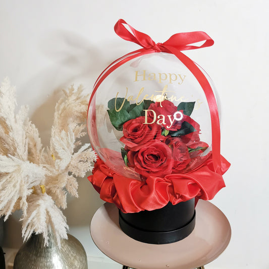 Red Rose Bubble Bouquet