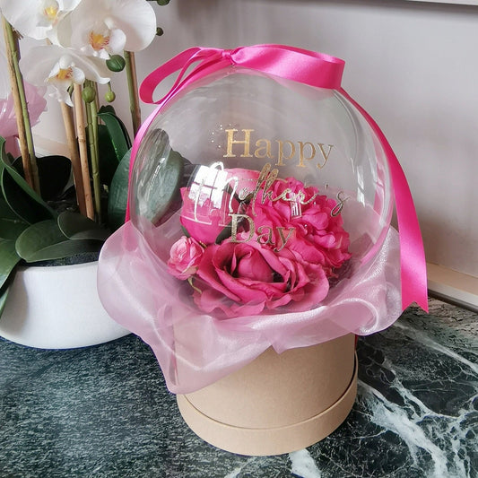 Pink Rose Bubble Bouquet
