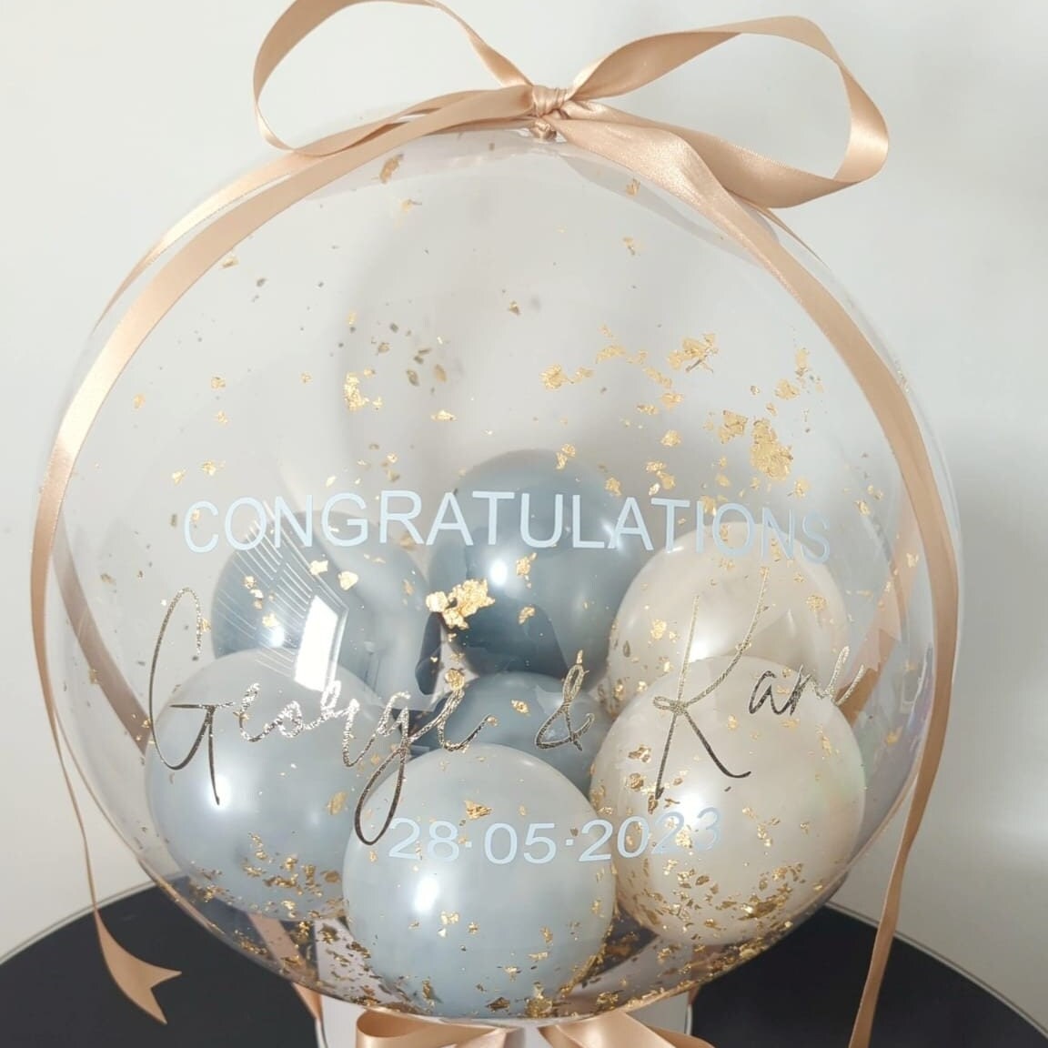 Personalised Bubble Balloon Hat Box